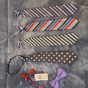 Boys neck ties, variety of colors, mostly clip-on style